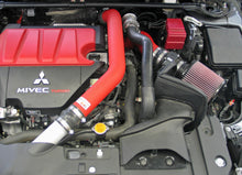 Load image into Gallery viewer, K&amp;N 08-09 Mitsubishi Evo X Wrinkle Red Typhoon Short Ram Intake - 69-6546TWR