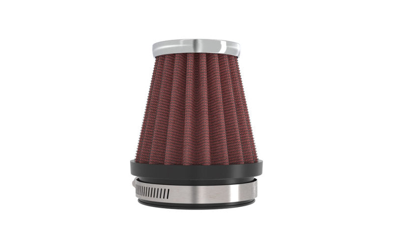 K&N Universal Chrome Filter 2 1/8 inch FLG / 3 inch Bottom / 2 inch Top / 3 inch Height - RC-2330