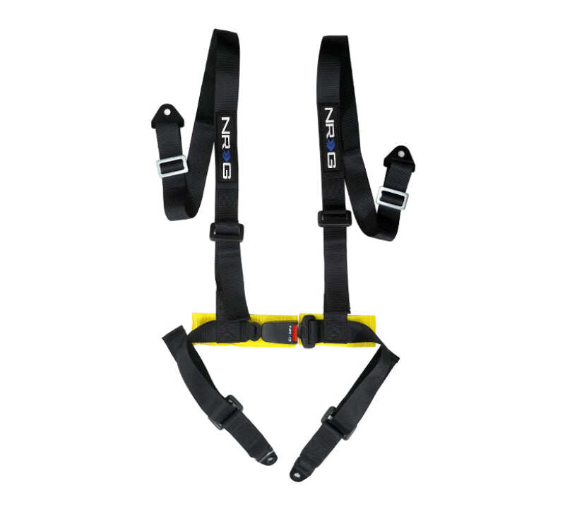 NRG 4 Point Seat Belt Harness / Buckle Lock- Black - SBH-4PC-SBK