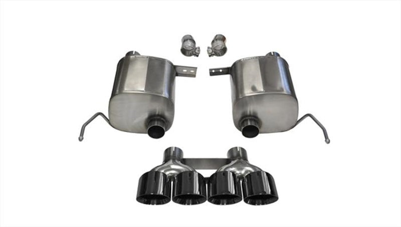 Corsa 2014-2019 Corvette C7 Coupe 6.2L V8 AT/MT 2.75in Valve-Back Dual Rear Exit Black Sport Exhaust - 14764BLK