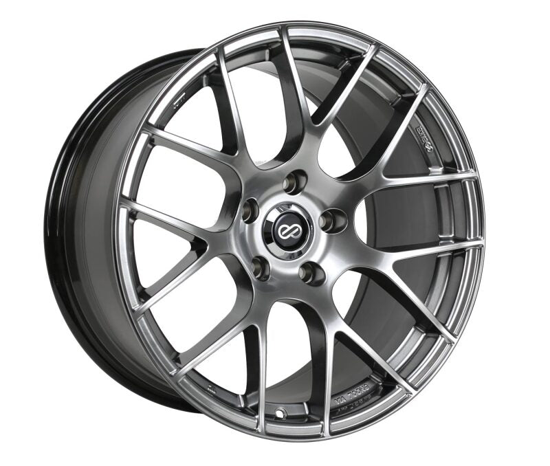 Enkei Raijin 19x8 42mm Inset 5x120 Bolt Pattern 72.6 Hub Bore Hyper Silver Wheel - 467-980-1242HS