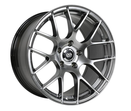 Enkei Raijin 19x9.5 35mm Offset 5x112 Bolt Pattern 72.6 Bore Dia Hyper Silver Wheel - 467-995-4435HS