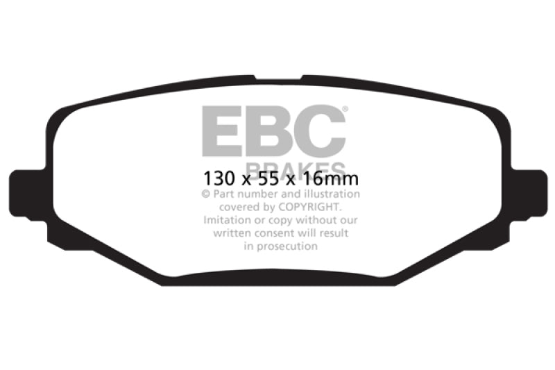 EBC 12+ Chrysler Town & Country 3.6 Yellowstuff Rear Brake Pads - DP41889R