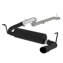 Load image into Gallery viewer, MBRP 12 Jeep Wrangler/ Rubicon 3.6L Cat Back Single Rear Exit Black Exhaust - S5526BLK