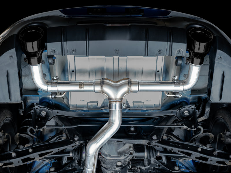 AWE Tuning Subaru BRZ / Toyota GR86 / Toyota 86 Track Edition Cat-Back Exhaust- Diamond Black Tips - 3020-33279