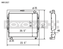 Load image into Gallery viewer, Koyo Toyota 84-95 Pickup 2WD/4WD/ 4Runner 2.4L I4 (22R/RE) MT Radiator *Will Not Fit 22RET* - HH012827