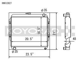 Koyo Toyota 84-95 Pickup 2WD/4WD/ 4Runner 2.4L I4 (22R/RE) MT Radiator *Will Not Fit 22RET* - HH012827