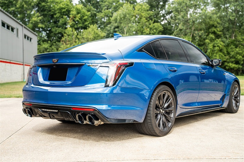 Corsa 22-25 Caddy CT5-V Blackwing 3in Axle-Back - Act. Exh. - Dual Rear Exit - Twin 4.5in Tips - Blk - 21322BLK