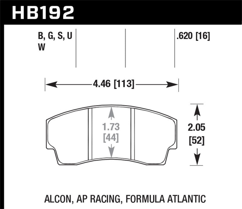Hawk Performance ER-1 Motorsport Brake Pads - HB192D.620