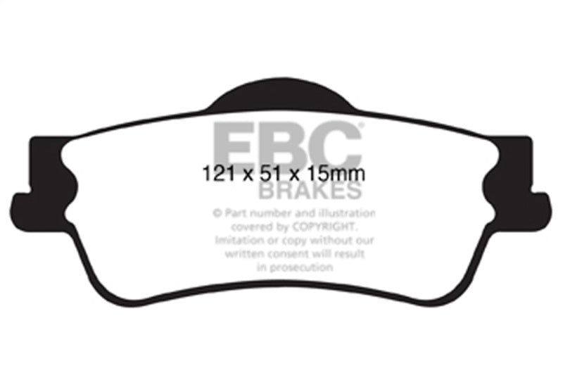 EBC 11+ Chevrolet Caprice 3.6 Redstuff Rear Brake Pads - DP31834C