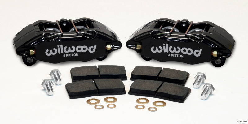 Wilwood DPHA Front Caliper & Pad Kit Black Honda / Acura w/ 262mm OE Rotor - 140-13029