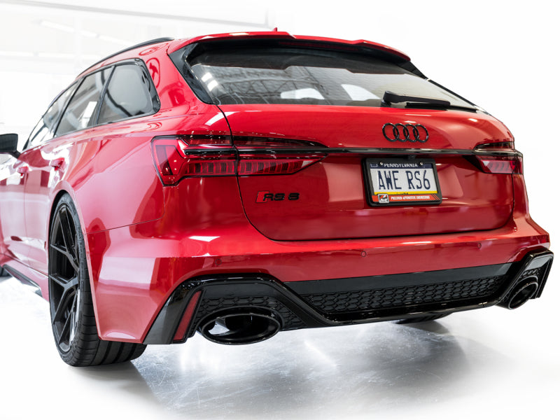 AWE Tuning 21-23 Audi C8 RS6/RS7 SwitchPath Cat-Back Exhaust - Diamond Black Tips - 3025-33776
