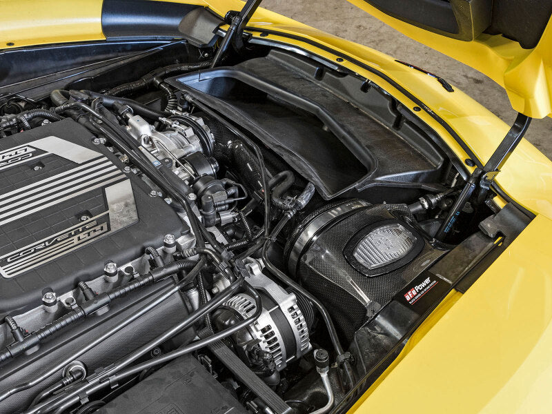 aFe Momentum Carbon Fiber Cold Air Intake System PDS/P5R 15-16 Chevrolet Corvette Z06 V8-6.2L - 52-74202-C