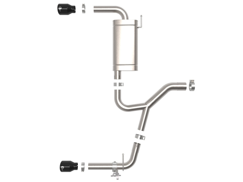 aFe MACHForce XP Exhausts Axle-Back 15-21 BMW X1 2.0L (t) (SS w/Black Tips) - 49-36349-B
