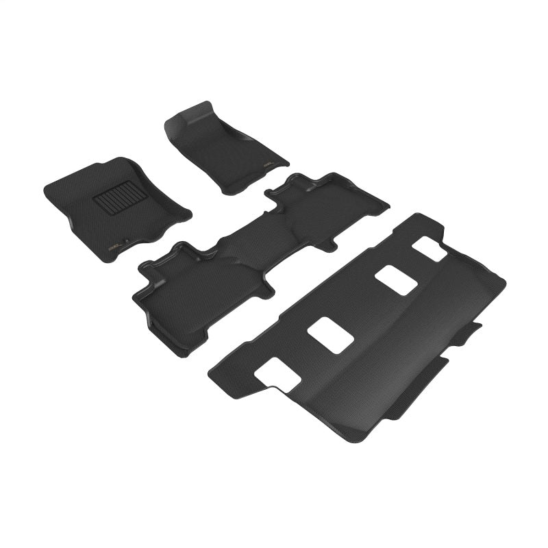 3D MAXpider 07-10 Lincoln Navigator Kagu Black Full Set Bucket Seat w/ Center Console - L1LC00401509