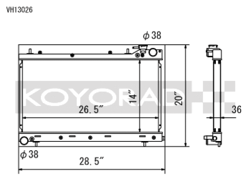 Koyo 04-08 Subaru Forester XT 2.5L Turbo (MT) Radiator - VH13026