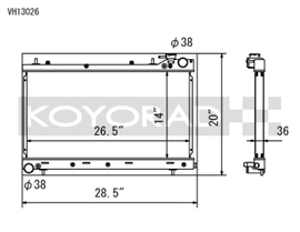 Koyo 04-08 Subaru Forester XT 2.5L Turbo (MT) Radiator - VH13026
