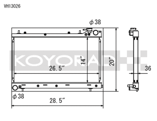 Koyo 04-08 Subaru Forester XT 2.5L Turbo (MT) Radiator - VH13026