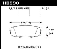 Load image into Gallery viewer, Hawk 2019 Toyota Tundra/2019 Lexus NX300 HP Plus Brake Pad Set - HB590N.682