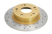 Load image into Gallery viewer, DBA 04-08 Acura TSX Rear Street Series Drilled &amp; Slotted Rotor w/Gold Hat - DBA2511X