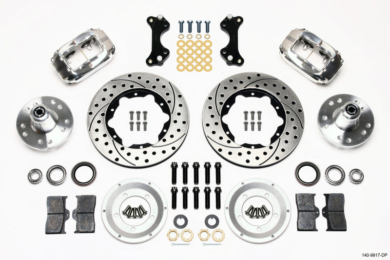Wilwood Forged Dynalite Front Kit 11.00in Drilled-Polished WWE ProSpindle - 140-9917-DP