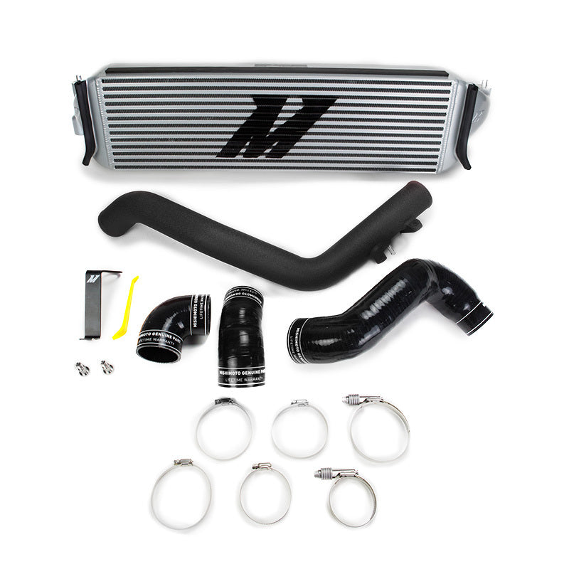 Mishimoto 2017+ Honda Civic Type R Performance Intercooler Kit - Silver Core Black Piping - MMINT-CTR-17KSLWBK