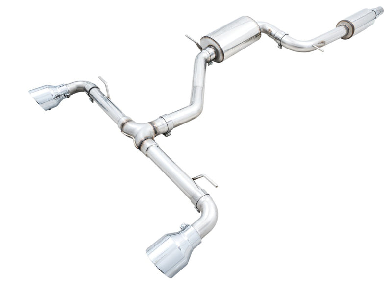 AWE Tuning 2022 VW GTI MK8 Touring Edition Exhaust - Chrome Silver Tips - 3015-32658