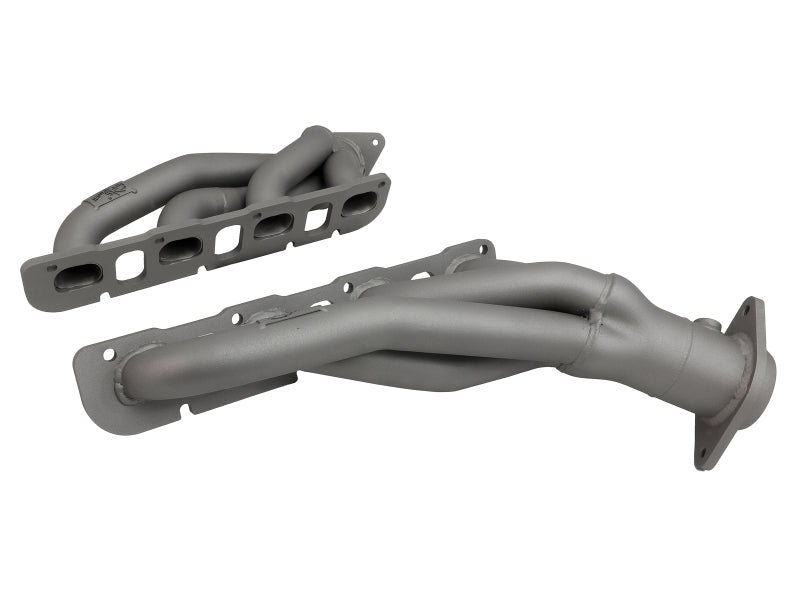 aFe Twisted Steel 304SS Short Header 15-22 Dodge Challenger SC V8-6.2L / 6.4L HEMI Titanium Coating - 48-32031-T