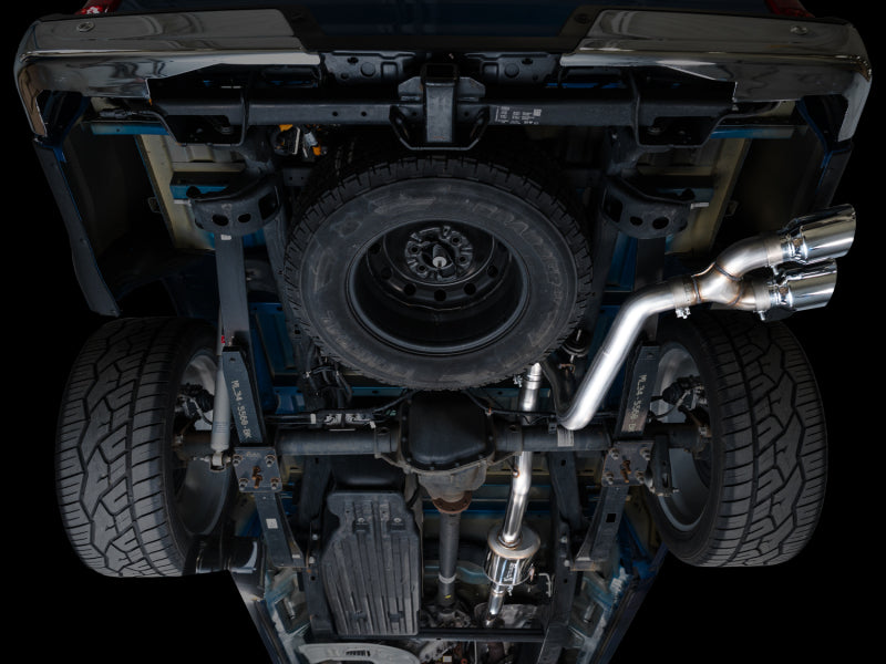 AWE Tuning 21-25 Ford F150 (14th Gen Reg Cab) Cat-Back Exhaust - 4.5in Dual Side Exit Chrome Tips - 3015-32145