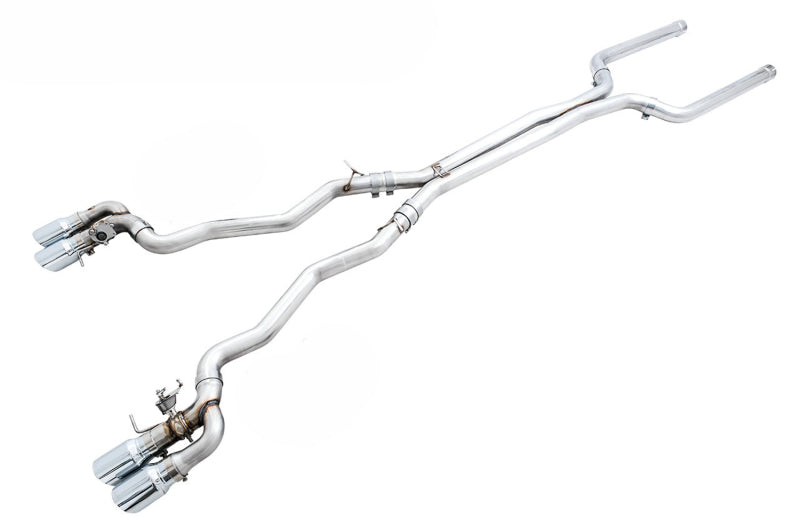 AWE Tuning 18-19 BMW M5 (F90) 4.4T AWD SwitchPath Cat-Back Exhaust - Chrome Silver Tips - 3025-42062