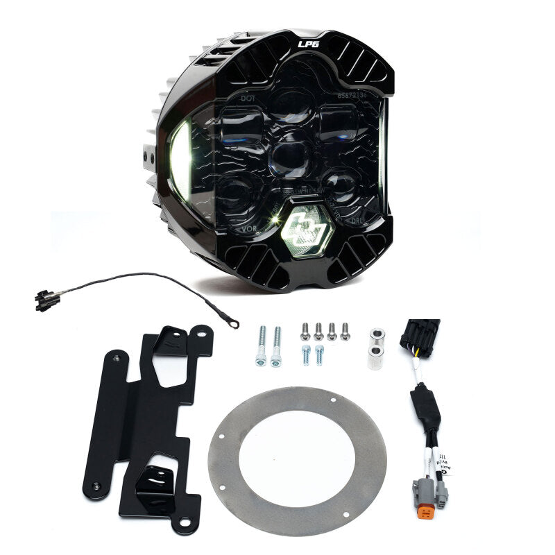 Baja Designs Harley D 22+ Low Rider ST- Cut In- DOT LP6 LED Headlight Kit DRL - White - 448321
