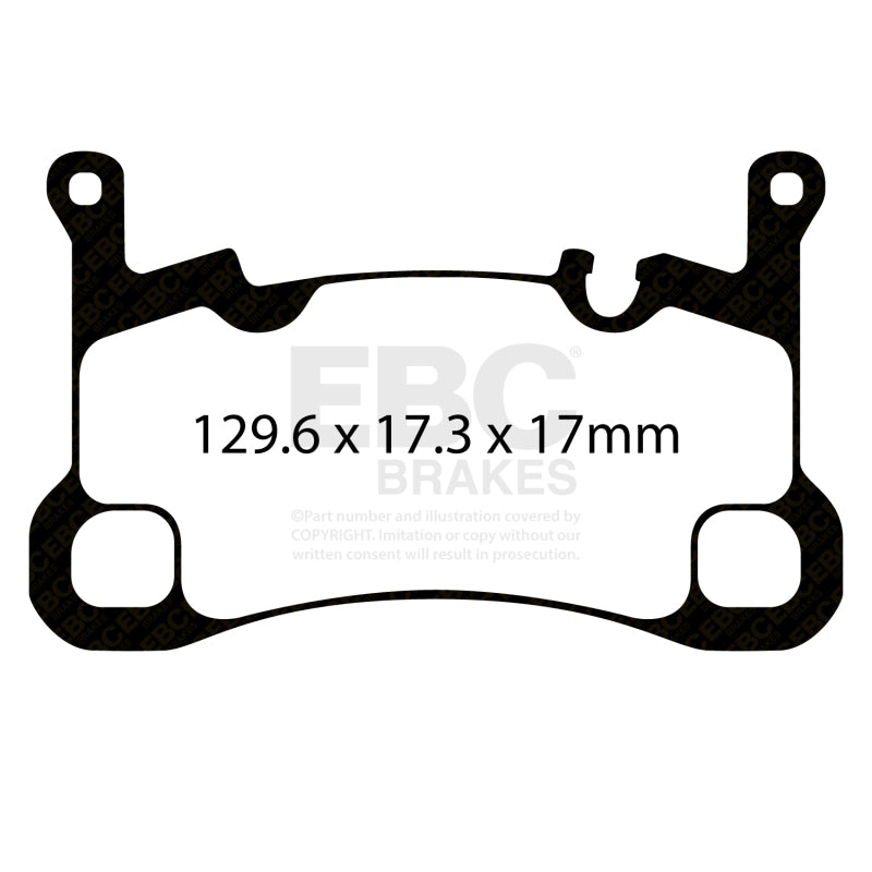 EBC 2018+ Porsche Cayenne (3rd Gen) 3.0L Turbo Yellowstuff Rear Brake Pads - DP42380R