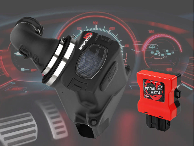 aFe 20-26 GM Trucks/SUV L6-3.0L (td) Power Pack Stage 3 - Momentum Intake & P2M Throttle Enhancer - 50-70121TBP