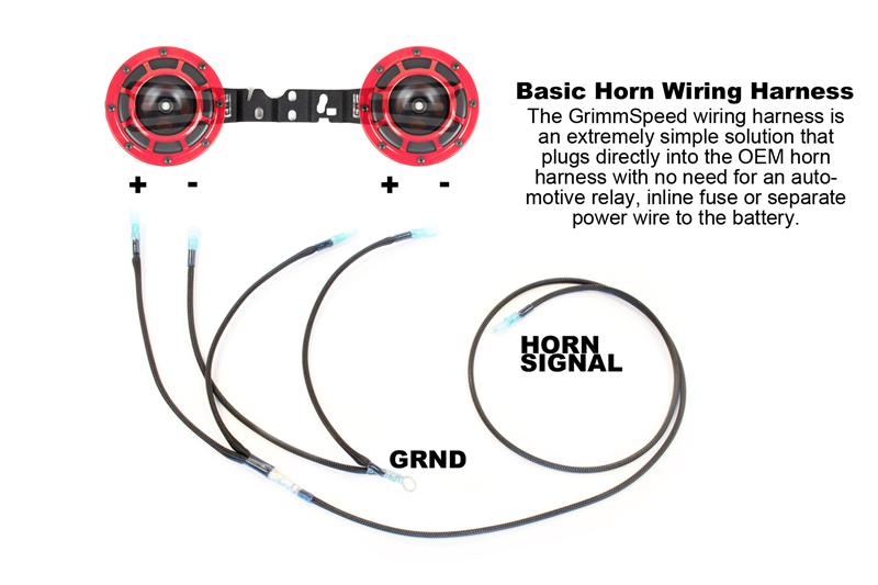 GrimmSpeed 02-14 Subaru WRX/STI Hella Horn Wiring Harness - 040005