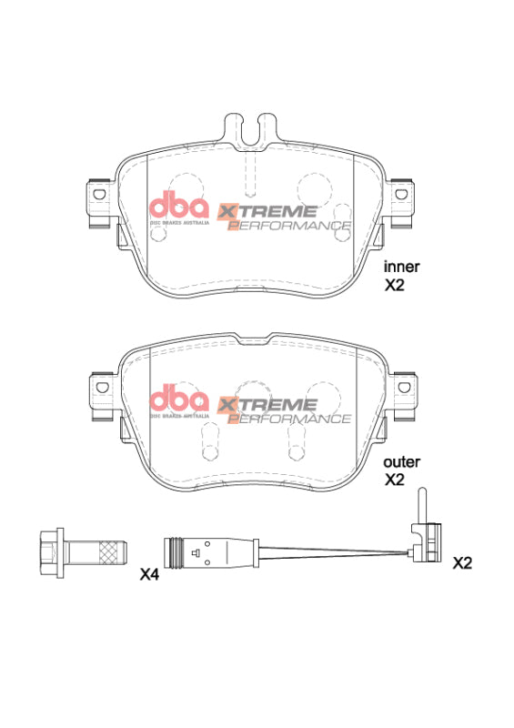 DBA 20-21 Mercedes E300 XP Performance Rear Brake Pads - DB15197XP