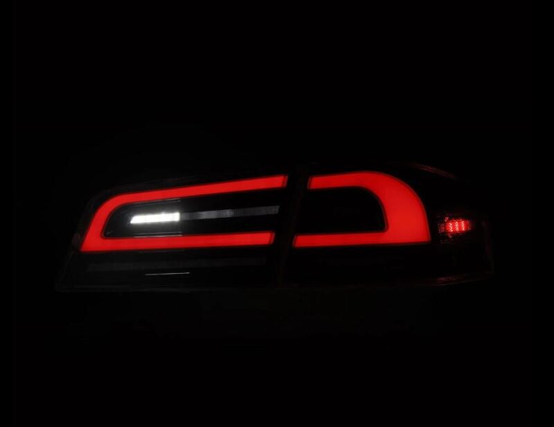 AlphaRex 12-21 Tesla Model S LUXX-Series LED Tail Lights - Black - 601120