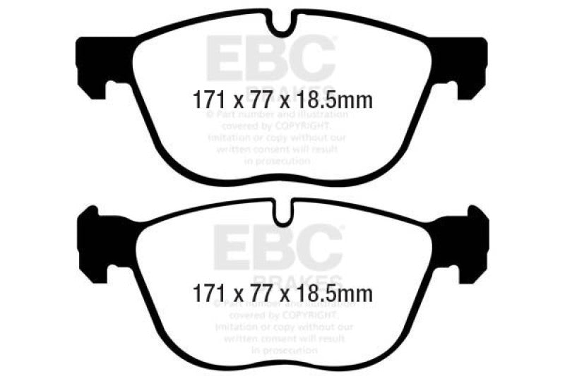 EBC 07-10 BMW X5 3.0 Yellowstuff Front Brake Pads - DP41938R