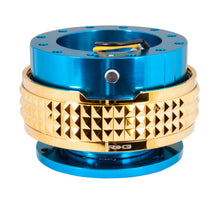 Load image into Gallery viewer, NRG Quick Release Kit - Pyramid Edition - Blue Body / Chrome Gold Pyramid Ring - SRK-210BL/CG