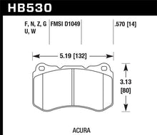 Load image into Gallery viewer, Hawk 07-08 Acura TL Type S Performance Ceramic Street Front Brake Pads - HB530Z.570