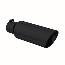 Load image into Gallery viewer, MBRP Universal Tip 6in OD Rolled End 4in Inlet 18in L Black Coated Exhaust Tip - T5130BLK