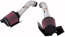Load image into Gallery viewer, K&amp;N 07-08 350z Dual Silver Typhoon Short Ram Intake - 69-7071TS