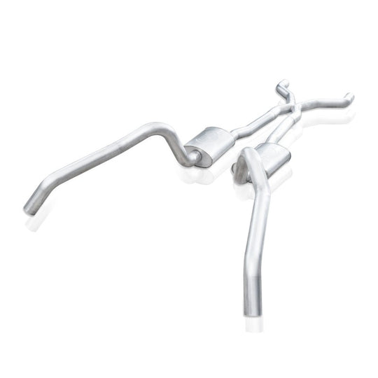 Stainless Works 62-67 Chevy Nova 3in Catback w/ X-Pipe Turbo Chambered Mufflers 3in Cores - NVSBC3CB