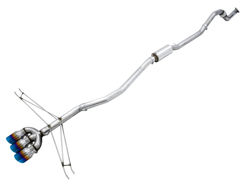 AWE 17-20 Honda Civic Si Track Edition Triple Vapor Blue Exhaust w/ Front Pipe - 3020-39012