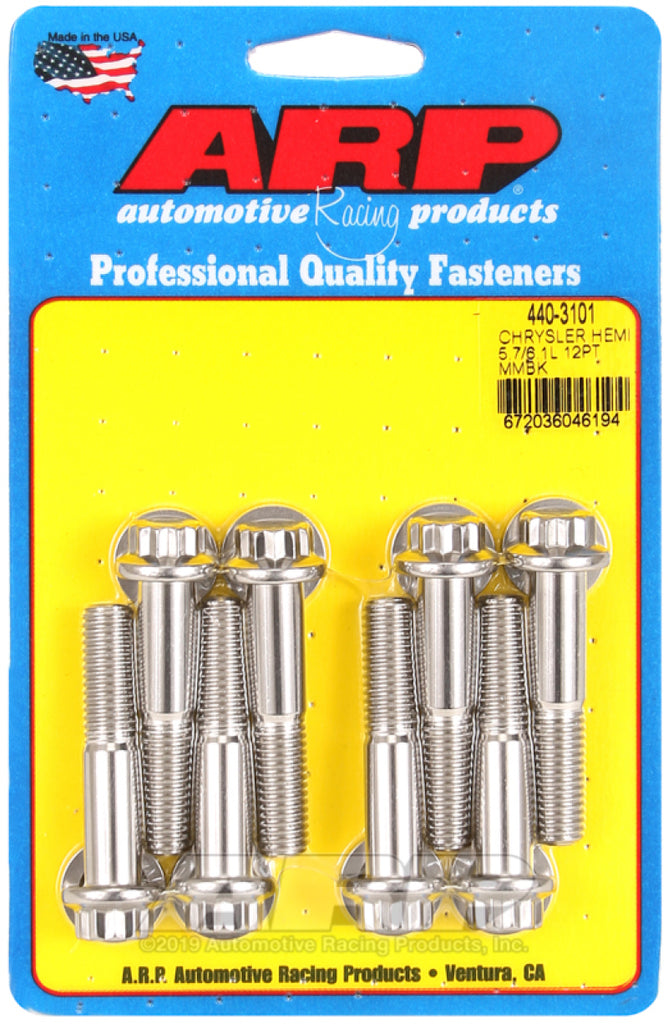ARP Chrysler Hemi 5.7/6.1L SS 12pt Motor Mount Bolt Kit - 440-3101