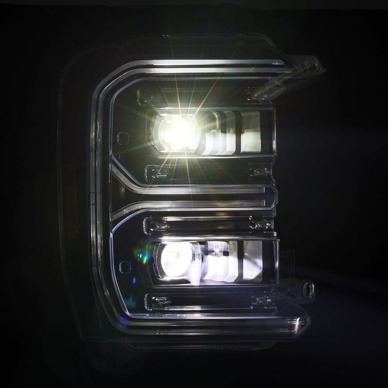 AlphaRex 23-26 Ford F-250 SD LUXX LED Proj Headlights Blk w/Activ Light/Seq Signal/Switchback - 880909