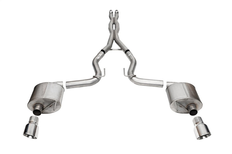 Corsa 24+ Ford MustangGT Sport Cat-Back Exhaust System 3.0in Dual Rear Exit w/4.5in Pro Series Tips - 21254