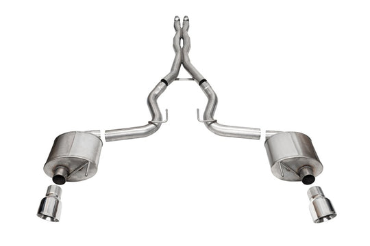 Corsa 24+ Ford MustangGT Sport Cat-Back Exhaust System 3.0in Dual Rear Exit w/4.5in Pro Series Tips - 21254