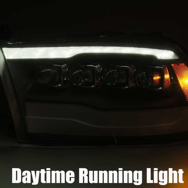 AlphaRex 09-18 Dodge Ram 1500HD NOVA LED Projector Headlights Plank Style Design Chrome w/DRL - 880591