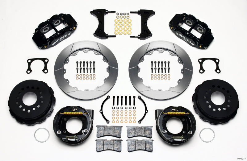 Wilwood Narrow Superlite 4R Rear P-Brk Kit 12.88in Big Ford Old Style 2.36in Offset - 140-9217