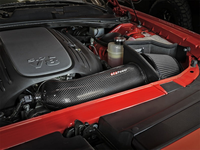 aFe POWER Magnum FORCE Carbon Fiber Stage 2 Track Series Pro Dry S CAIS - 11-18 Dodge Challenger V8 - 51-12162-C